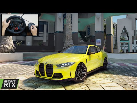 GTA 5 - 2021 BMW M4 Competition - Logitech G29 Gameplay - Steering Wheel + Paddle Shifter
